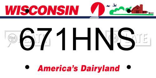 671HNS Wisconsin License Plate