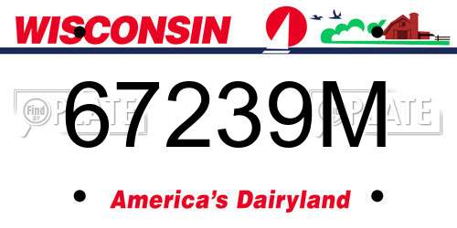 67239M Wisconsin License Plate