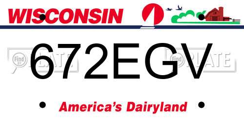 672EGV Wisconsin License Plate