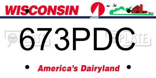 673PDC Wisconsin License Plate