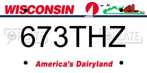 673THZ Wisconsin License Plate