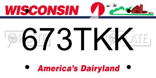 673TKK Wisconsin License Plate
