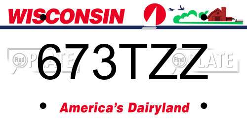 673TZZ Wisconsin License Plate