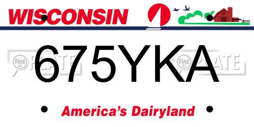 675YKA Wisconsin License Plate