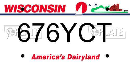 676YCT Wisconsin License Plate