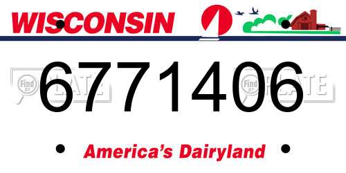 6771406 Wisconsin License Plate