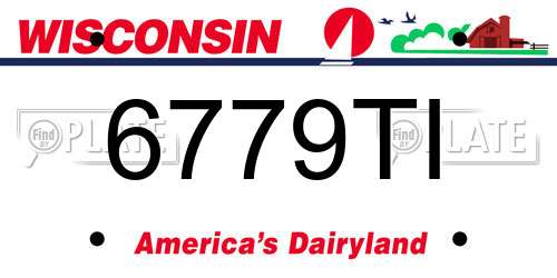 6779TI Wisconsin License Plate