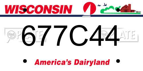 677C44 Wisconsin License Plate