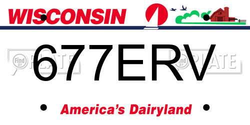 677ERV Wisconsin License Plate
