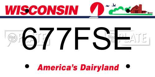 677FSE Wisconsin License Plate