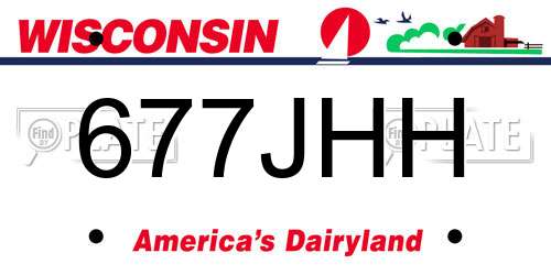 677JHH Wisconsin License Plate