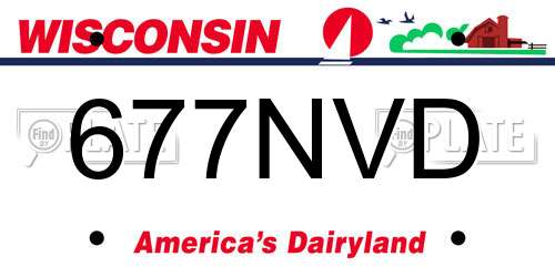 677NVD Wisconsin License Plate
