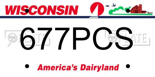 677PCS Wisconsin License Plate