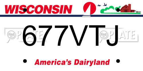 677VTJ Wisconsin License Plate