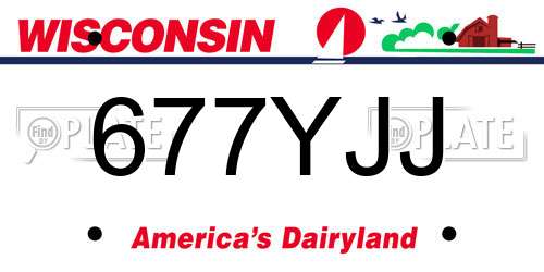 677YJJ Wisconsin License Plate