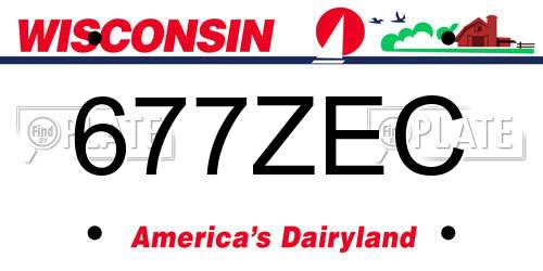 677ZEC Wisconsin License Plate