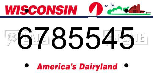 6785545 Wisconsin License Plate