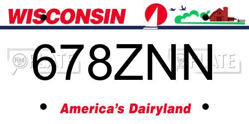 678ZNN Wisconsin License Plate