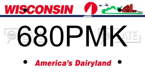 680PMK Wisconsin License Plate