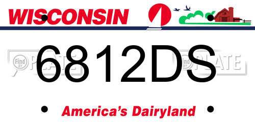 6812DS Wisconsin License Plate