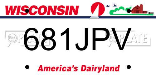 681JPV Wisconsin License Plate