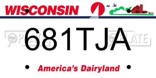 681TJA Wisconsin License Plate