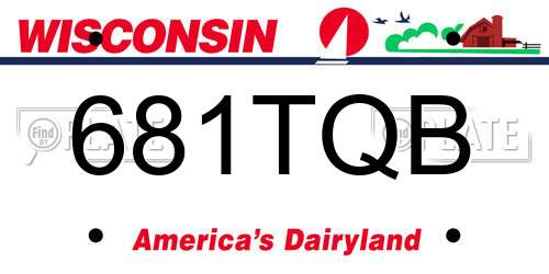 681TQB Wisconsin License Plate