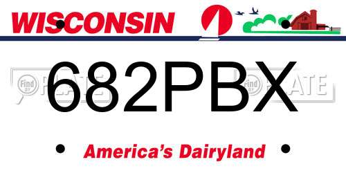 682PBX Wisconsin License Plate