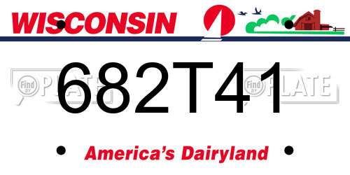 682T41 Wisconsin License Plate