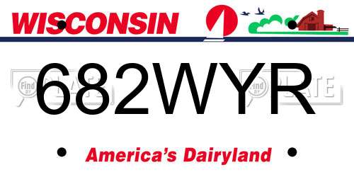 682WYR Wisconsin License Plate