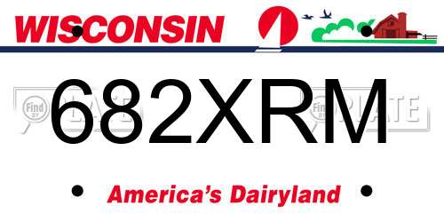 682XRM Wisconsin License Plate