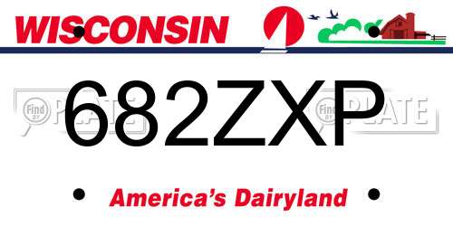 682ZXP Wisconsin License Plate