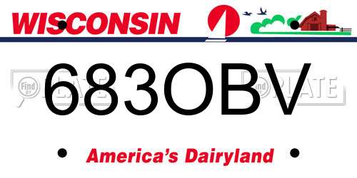 683OBV Wisconsin License Plate
