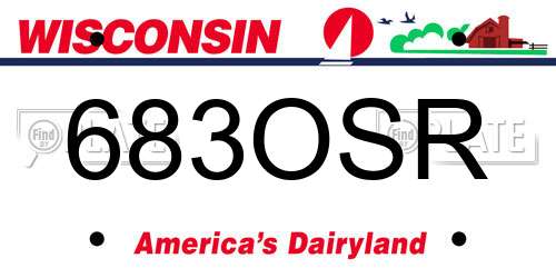 683OSR Wisconsin License Plate