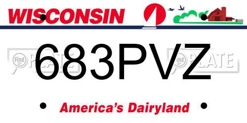 683PVZ Wisconsin License Plate