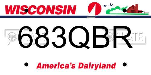 683QBR Wisconsin License Plate