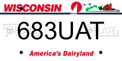 683UAT Wisconsin License Plate