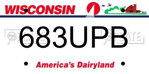 683UPB Wisconsin License Plate