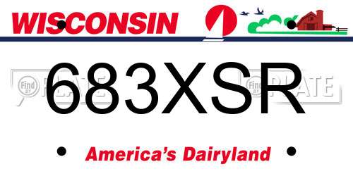 683XSR Wisconsin License Plate