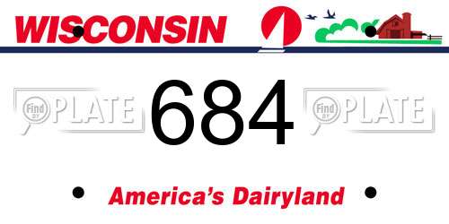 684 Wisconsin License Plate