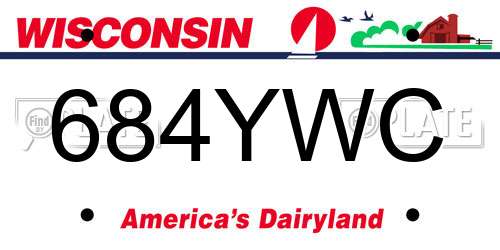 684YWC Wisconsin License Plate