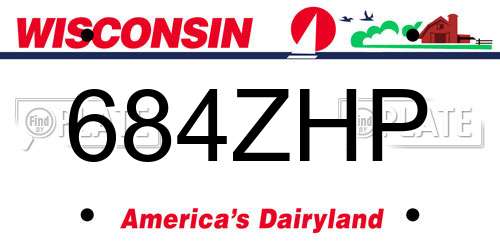 684ZHP Wisconsin License Plate