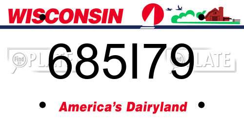685I79 Wisconsin License Plate