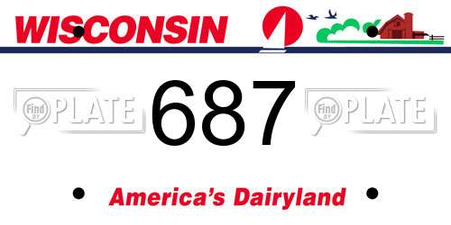 687 Wisconsin License Plate