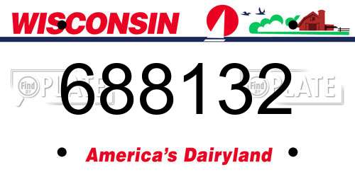 688132 Wisconsin License Plate