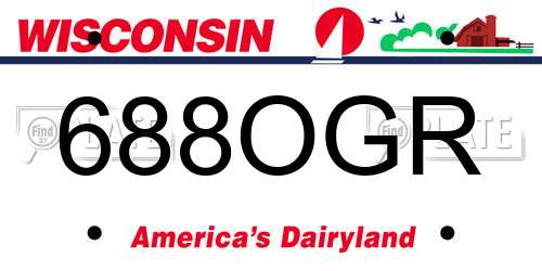 688OGR Wisconsin License Plate