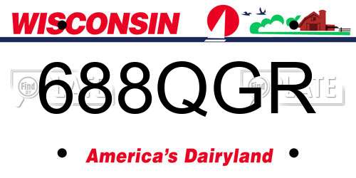 688QGR Wisconsin License Plate