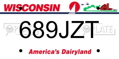 689JZT Wisconsin License Plate