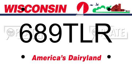 689TLR Wisconsin License Plate