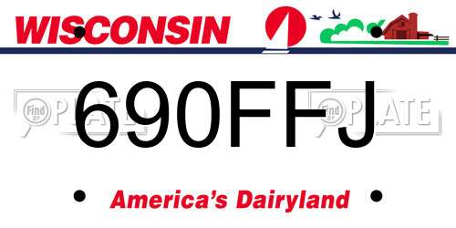 690FFJ Wisconsin License Plate